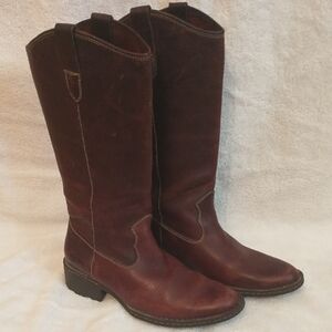 Born Shavano Brown Leather Tall Riding Western Boot 9